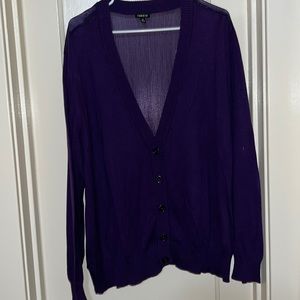 Torrid purple casual button up sweater size 3
